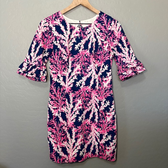 Lilly Pulitzer Dresses & Skirts - LILLY PULITZER Fiesta Stretch Dress Nauti Navy Beyond the Sea Size 0